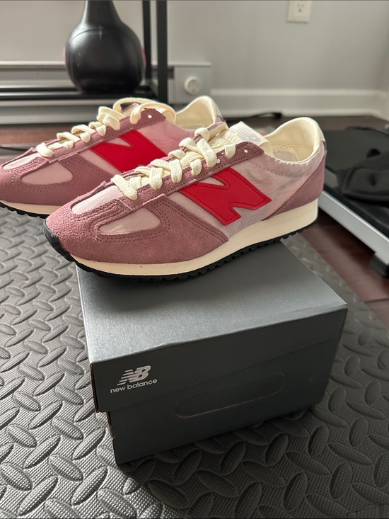 New Balance Shoes - Brand new never worn New Balance Women's Pink and Red Retro Runner Sneakers